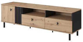 Comodă de televizor BADIA stejar/antracit