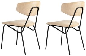 Set de scaune de sufragerie Nancy Beige și Negru,2 buc.