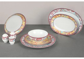 SERVICIU DE MASA PORTELAN,MULTICOLOR,30 PIESE,IVONA