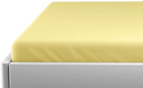 Cearsaf Jersey pentru patut de copii EXCLUSIVE 70x140 cm galben deschis