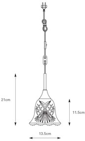 Markslöjd LUNA 109011 - Lampă suspendată pe cablu, 1xE14/40W/230V, alamă