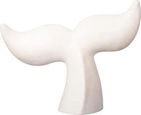 Lampă de masă din rășină și pulbere de piatră albă, formă de coadă de balenă, finisaj mat, 42×53×19 cm, „Fluke"