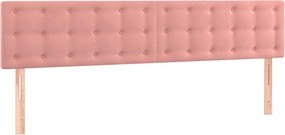 vidaXL Tăblii de pat, roz, 180x5x78/88 cm, catifea