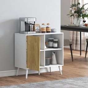 HOMCOM Dulap Modern Reglabil Alb | Aosom Romania