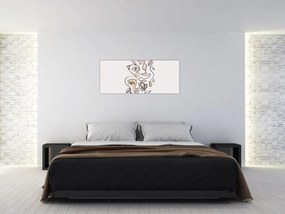 Tablou - Line art facials (120x50 cm)