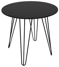 Masa de dining rotunda HARRY 80x80, negru