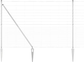 vidaXL Stâlp de gard. Galvanizat 25 x 1,6 m Oțel