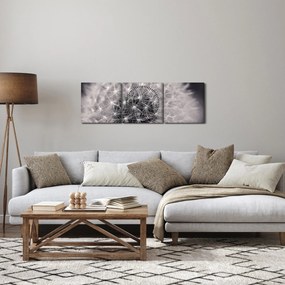 Tablou cu păpădie (cu ceas) (90x30 cm)