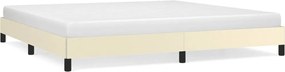 vidaXL Cadru de pat, crem, 200x200 cm, piele ecologică