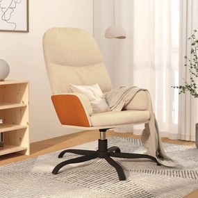 341033 vidaXL Scaun de relaxare, crem, material textil