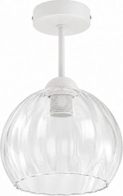 BRILAGI - LED Lustră aplicată de tavan RETRO GLASS 1xE27/60W/230V Ø 25 cm alb/transparent