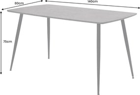 Masa dining APARTMENT 140cm gri beton