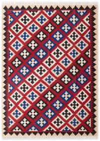 Covor roșu reversibil, țesut manual din lână 120x170 cm Kamal Rami – Nouristan