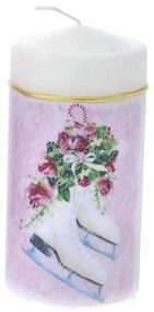 Lumanare decor Xmas Skates 7 x 14 cm