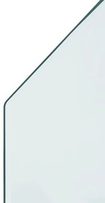Placa de sticla pentru semineu, hexagonala, 100x50 cm 1, 100 x 50 cm