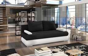 Canapea extensibila cu spatiu pentru depozitare, 213x95x90 cm, Milo 01, Eltap (Culoare: Negru / Alb)