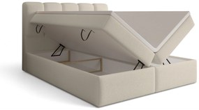 Pat continental Tenor 160x200 cu spațiu de depozitare - bouclé bej Quelle 05