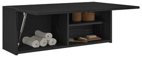 860077 vidaXL Dulap de perete de baie, negru, 80x25x30 cm, lemn prelucrat