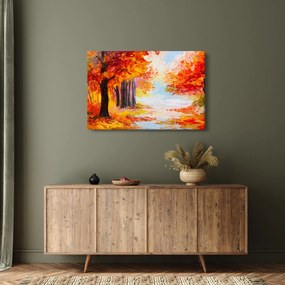 Tablou - Pictura, toamna colorată (90x60 cm)