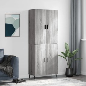 vidaXL Dulap înalt, gri sonoma, 69,5x34x180 cm, lemn compozit