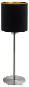 Lampă de masă Eglo TUNJA 1xE27/60W/230V 38,5 cm crom mat/negru