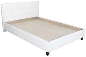 Pat Soft tapitat pentru saltea 160x200, Alb