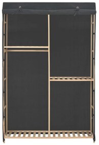 248188 vidaXL Șifonier cu 3 rafturi, gri, 110 x 40 x 170 cm, material textil