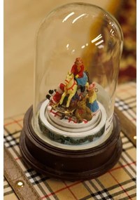 Decorațiune LED RGB animată de Crăciun cu muzică 8xLED/3xAAA alb cald