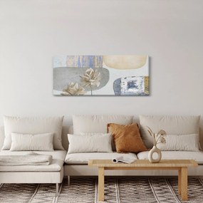 Tablou - Pictură flori și texturi (120x50 cm)