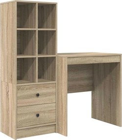 vidaXL Birou cu sertar 2 pcs Stejar Sonoma