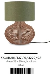 Veioza eco din ratan Kalahari S/3220 gr.forest
