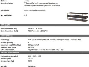 Comoda TV design elegant LUX Parker S 115113 HZ