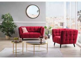 Canapea Castello Velvet, două locuri, neagră