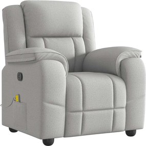 vidaXL Scaun de masaj cu țesătură gri nor