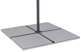 Baza pentru umbrela de gradina 4 piese, Gravel, Bizzotto, 20 kg, ciment mixt, gri