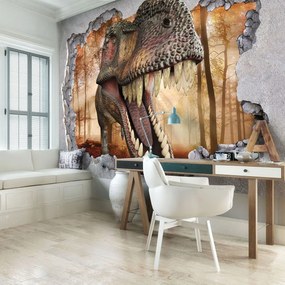 Fototapet - Gaură - dinozaur (254x184 cm)