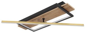 Plafoniera LED design indistrial Beatrix negru 60,5x20cm