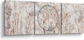 Tablou - Iris (cu ceas) (90x30 cm)