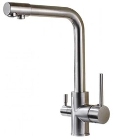 Baterie Bucatarie cu 3 Cai , Inox, Apa Filtrata, Esn1754