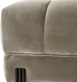 Taburete elegant design LUX Sienna, catifea greige 113199 HZ