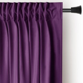 Draperie mov dimout (semi-opacă) din catifea 140x245 cm Pleat – Restilo