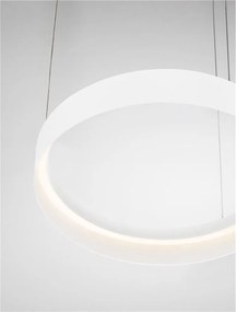 Lustra circulara aluminiu alb LED CCT LUMIA 50cm