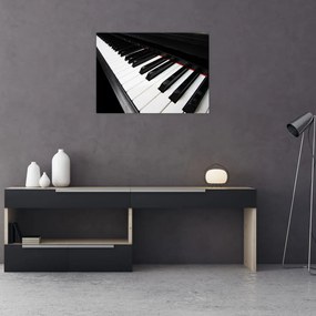Tablou pe sticlă ccu clapele de pian (70x50 cm)