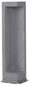 Stalp LED modern de exterior IP65 GRANTE gri ciment, H-53cm
