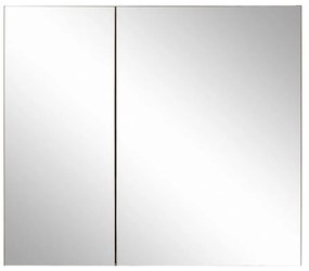 Dulap de baie în culoare naturală suspendat/cu oglindă cu aspect de lemn de stejar 80x70 cm Wisla – Støraa