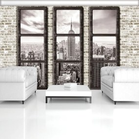 Fototapet - New York - privire din geam (254x184 cm), în 8 de alte dimensiuni noi