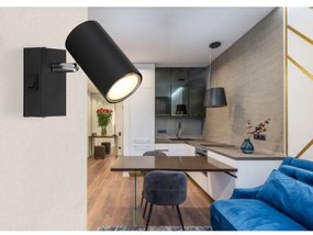 Aplica cu spot directionabil design modern ROBBY negru mat
