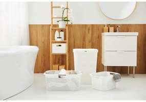 Coș de rufe din plastic alb 55 L Country - Rotho