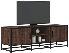 vidaXL Dulap TV, stejar maro, 120x35x41 cm, lemn prelucrat și metal