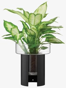 Ghiveci de flori Terrazza, î. 22 cm, Ø19 cm, transparent/negru - LSA international